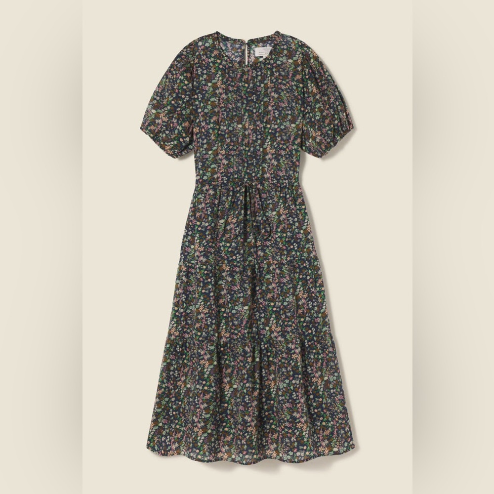 Trovata Brita Dress in Botanical Scatter - Birds of Paradise